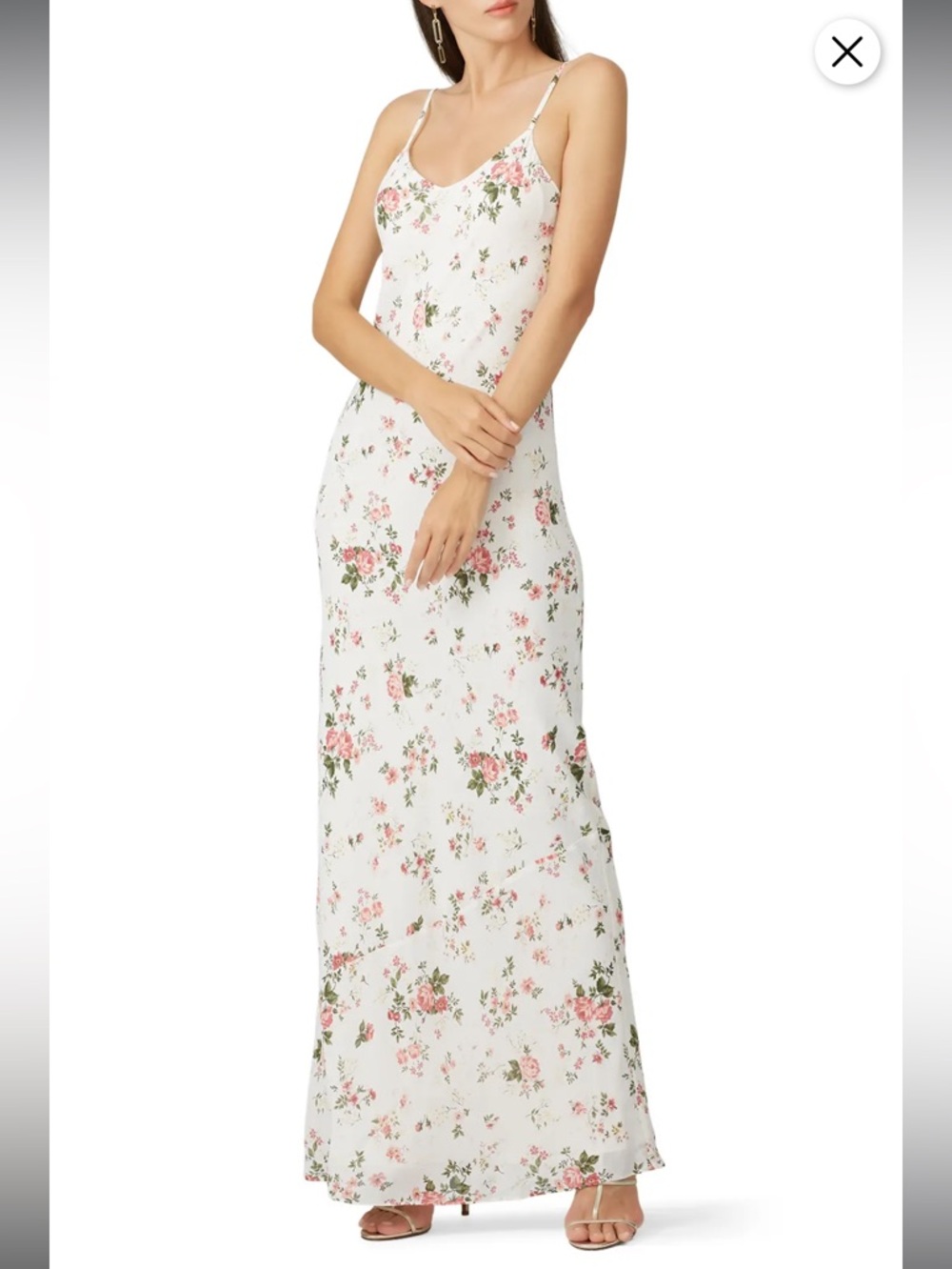 Reformation Germain Maxi Slip Dress floral print